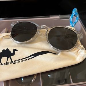 Clear round sunglasses. Brand new. Eco friendly.